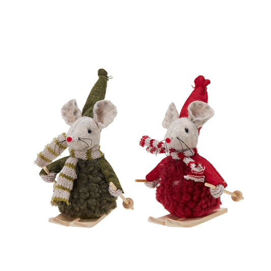Mouse on Skis - Red