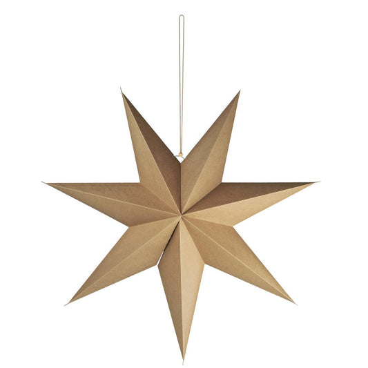 7 Point Paper Star - Brown, Extra Large