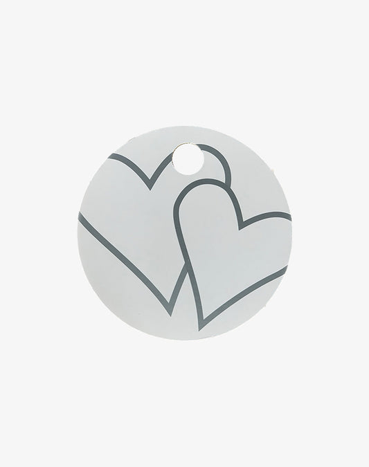 Card - Hearts, Silver