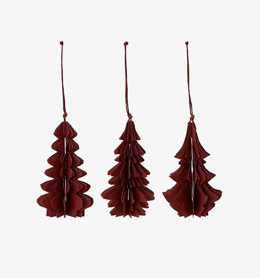 Spruce Tree Decoration - Red. Each sold separately.