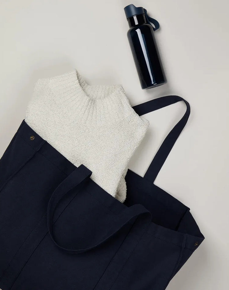 Hilo Canvas Tote Bag - Navy, Maxi