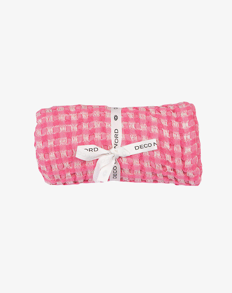 Plaid Blend Hand Towel - Pink, 50 x 70cm