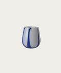 Stripe Candle Holder / Vase - Blue, Medium
