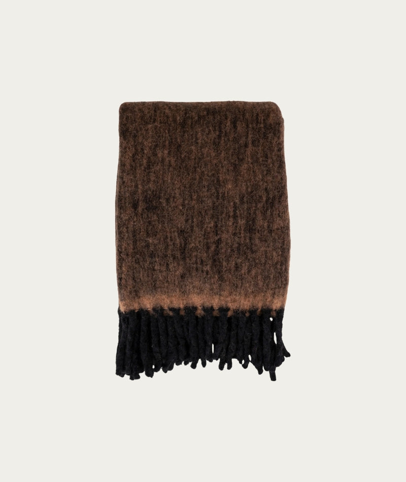 Carmel Throw, wool mix, brown