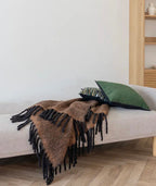 Carmel Throw, wool mix, brown