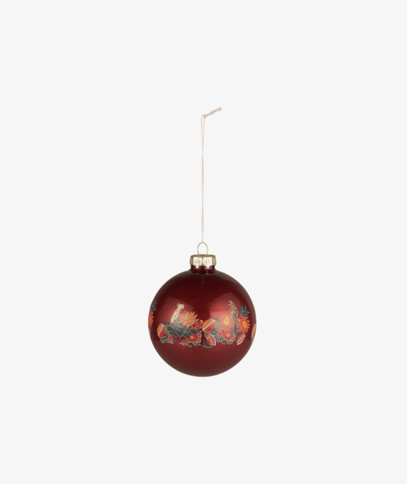 Christmas Bauble with Parrot Motifs