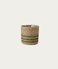 Bella Basket - Natural/Green, Small