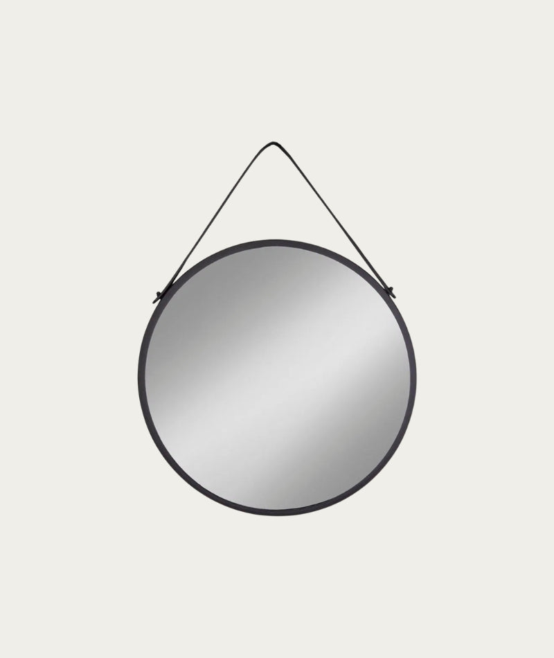 Trapani Round Mirror – Black | 60 cm