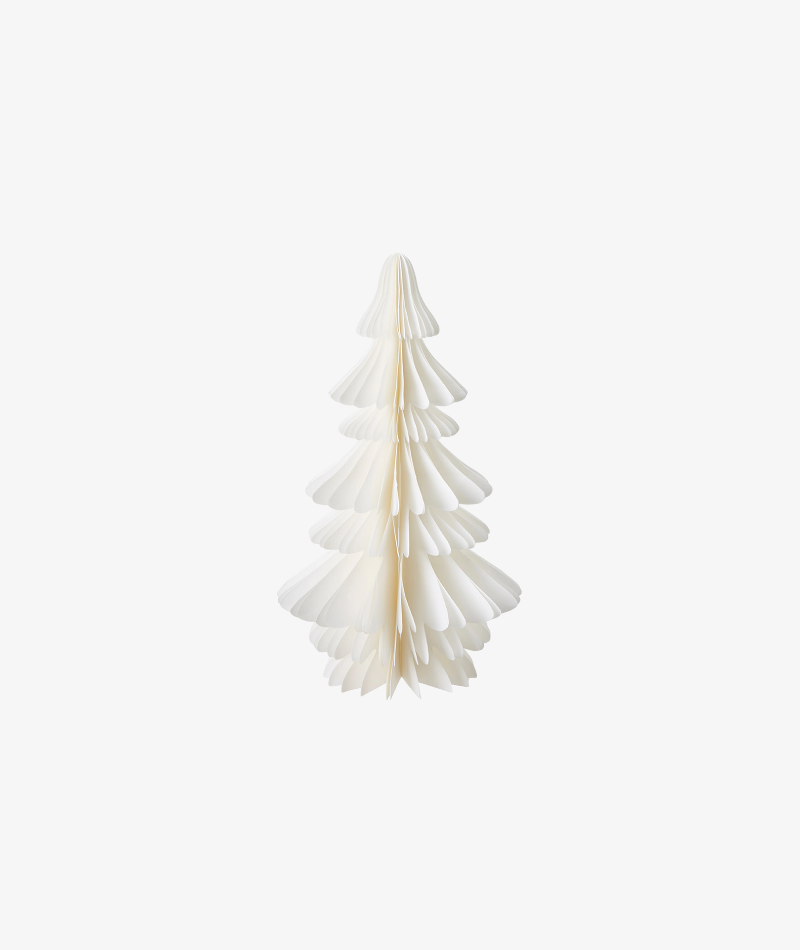 Decorative Paper Tree - White, 30 x 17cm.