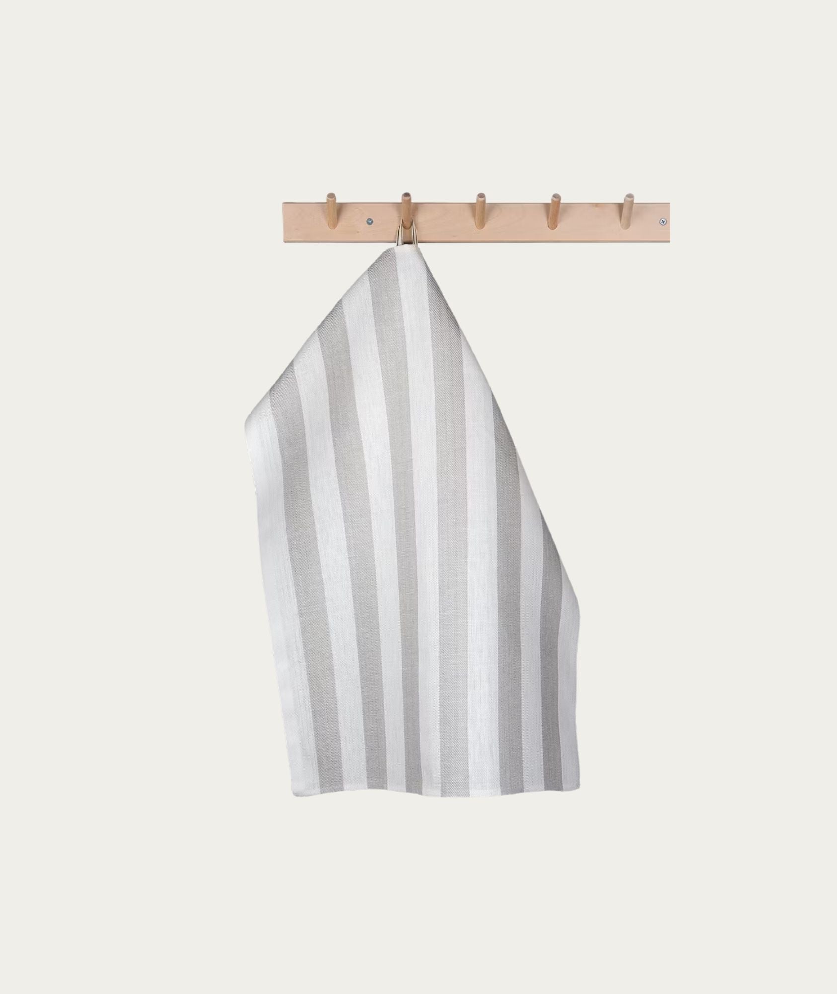 Stripe Hand Towel - Beige and White
