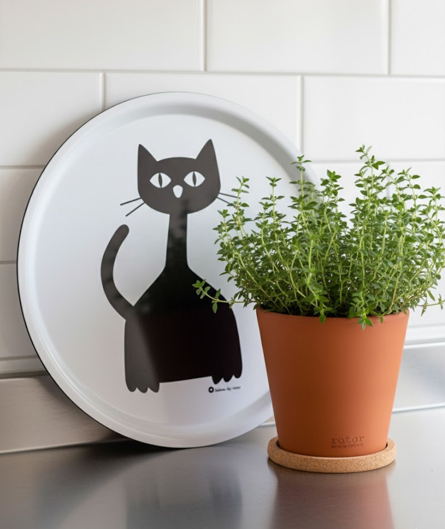 Selma Large Round Serving Tray