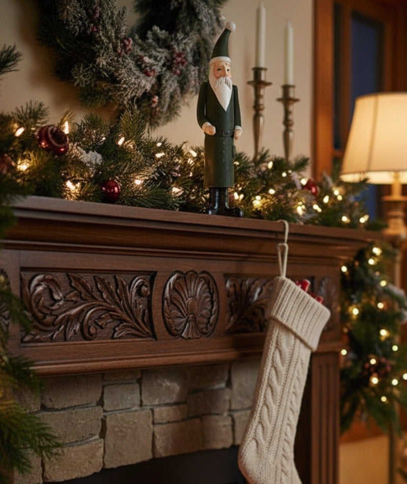 Santa Standing - Green