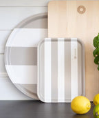 Serving Tray - Beige and White Stripes