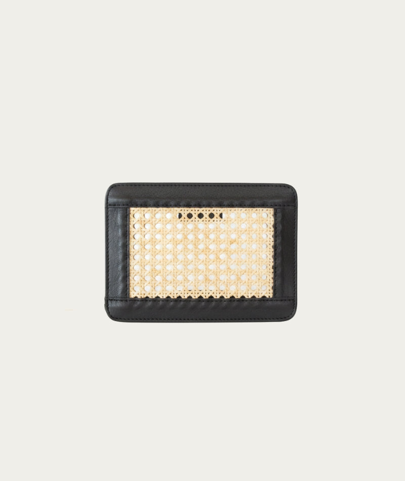 Plana Clutch Bag - Black/Natural