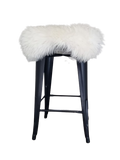 Sheepskin stool cover - White