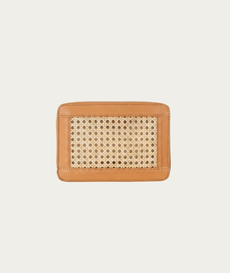 Plana Clutch Bag - Tan/Natural
