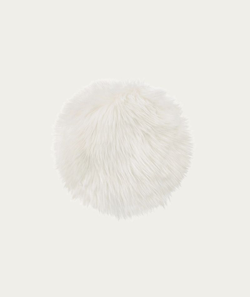 Sheepskin stool cover - White