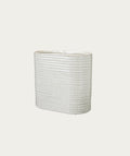 Ceramic Elfrida Oval Pot – Offwhite, Large