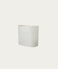 Ceramic Elfrida Oval Pot – Offwhite, Small