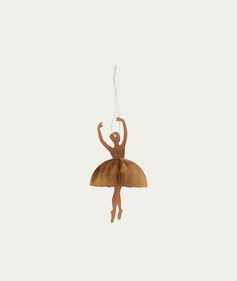 Paper Ballerina in Relevé Position - Brown