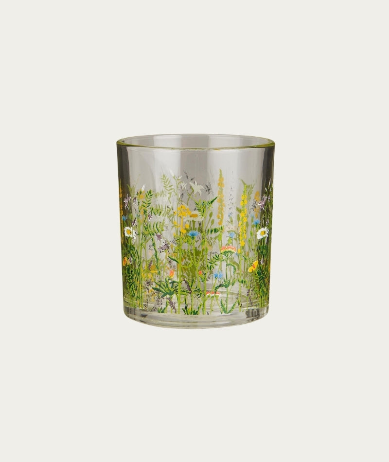 Summer Field Drinking Glass – Floral Design