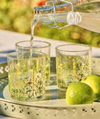 Summer Field Drinking Glass – Floral Design