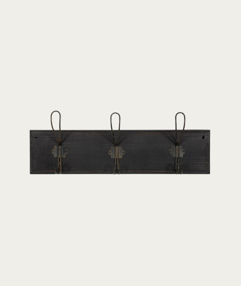 Coat Rack with Hooks - Black