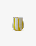 Stripe Candle Holder / Vase - Yellow, Medium