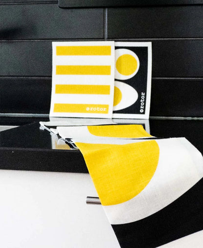 Dish Cloth - Yellow and White Stripes