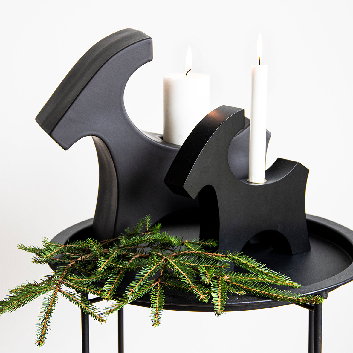 Candle Goat - Wooden Stand For Candles - Black