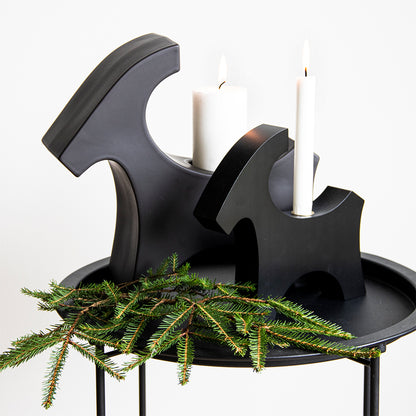 Candle Goat - Wooden Stand For Candles - Black