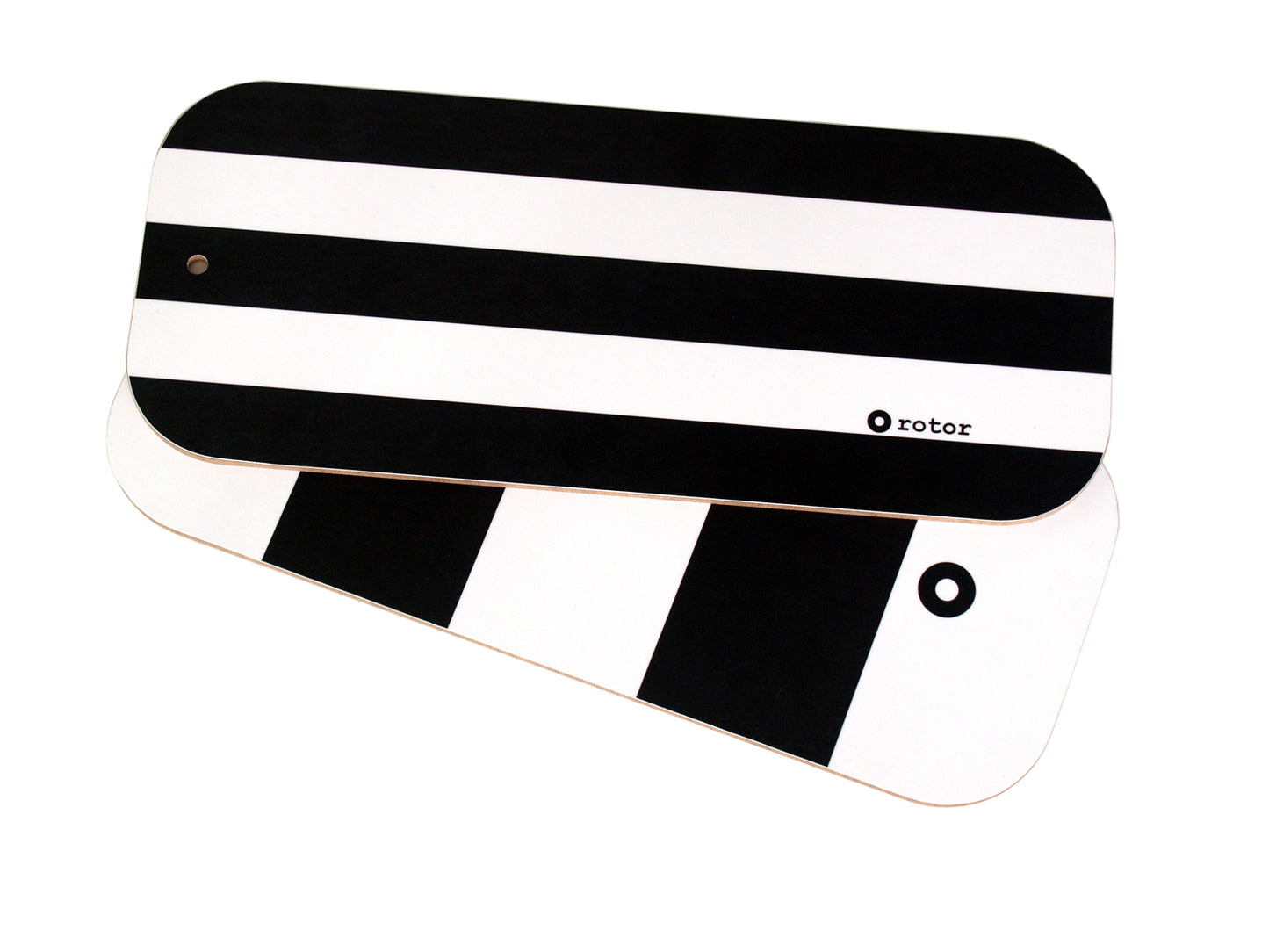 Reversible Cutting Board - Black and White Stripes