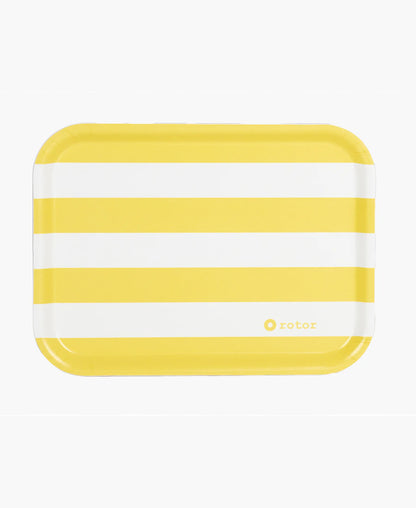 Serving Tray - Yellow and White Stripes