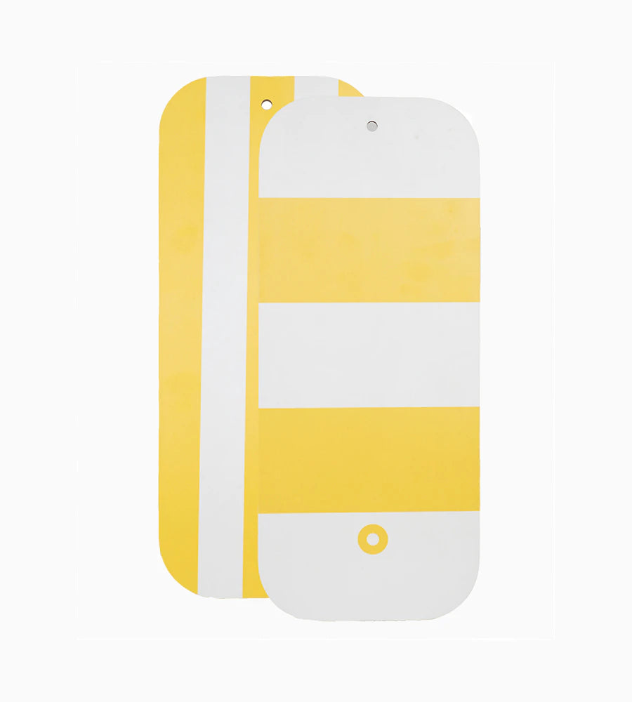 Reversible Cutting Board - Yellow and White Stripes