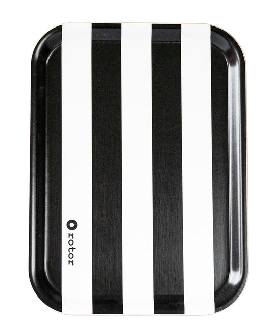 Serving Tray - Black and White Stripes