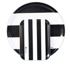 Serving Tray - Black and White Stripes