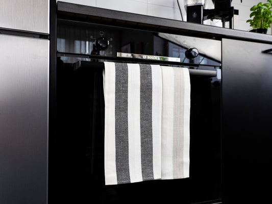 Stripe Hand Towel - Black and White