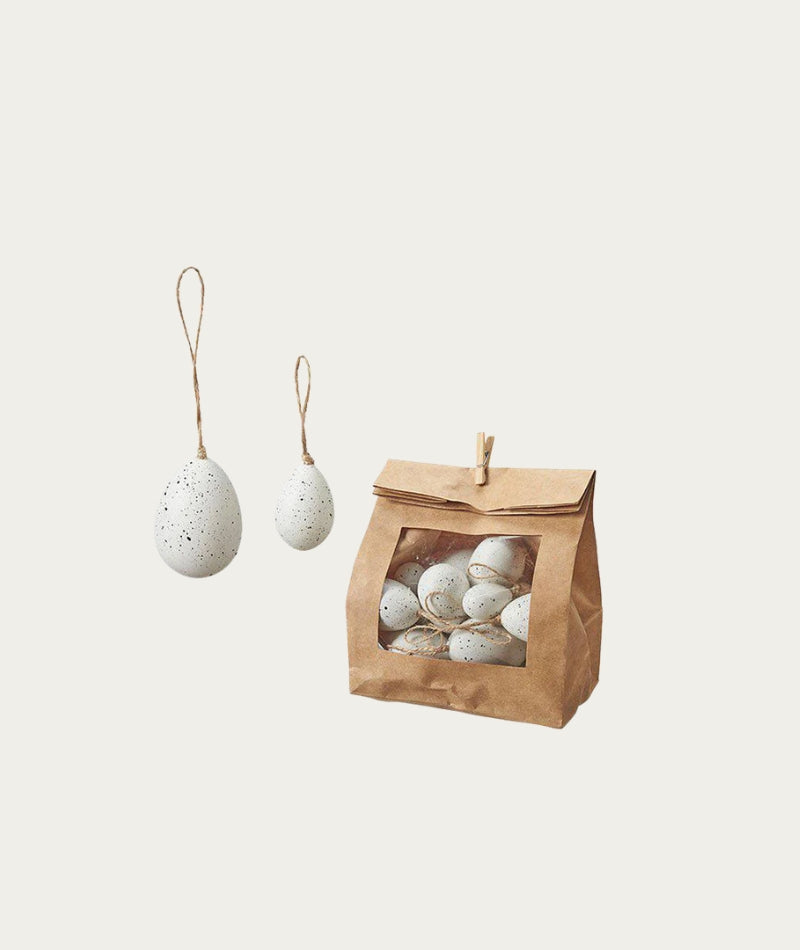 Hanging Easter Eggs Set - Small Bag, White