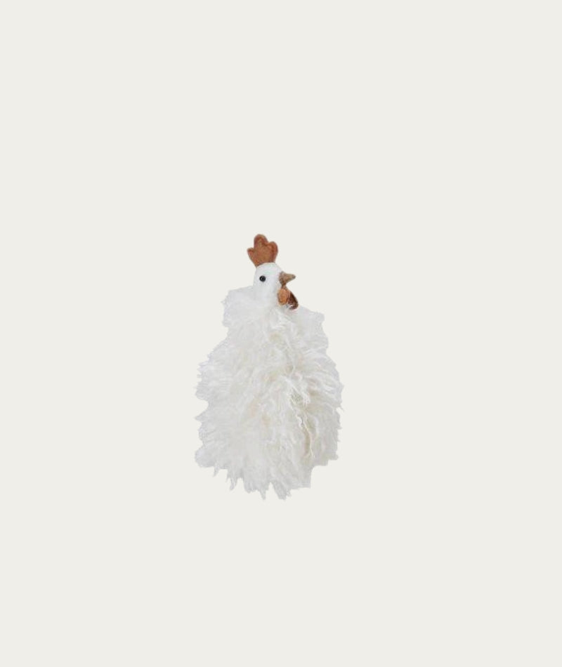Fluffy Rooster - White