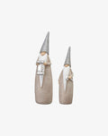 Santa holding Candy Cane - Sand/Grey