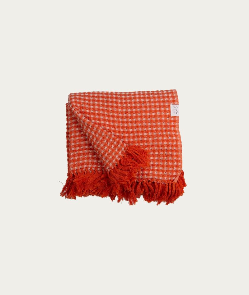 Plaid Blend Throw - Orange and Beige – Scandi Design