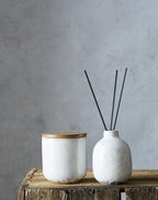 Clay Lianna Scented Candle - White Natural Midnight elegance