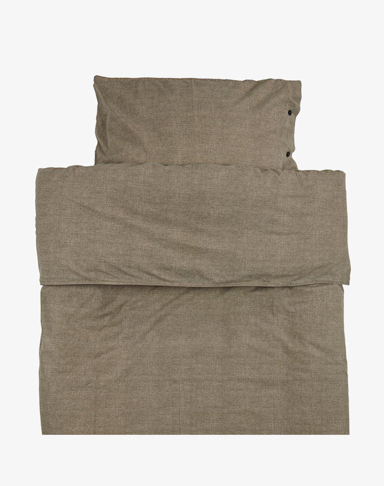 Eden Bed Set - Linen Brown - Single bed set