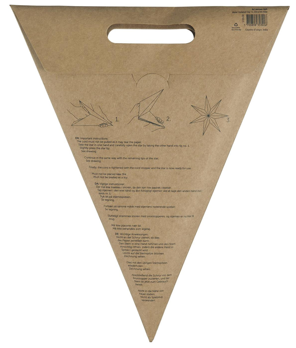 7 Point Paper Star - Brown, Extra Large