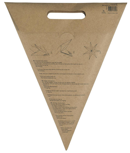 7 Point Paper Star - Brown, Extra Large