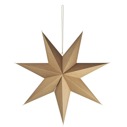 7 Point Paper Star - Brown, Extra Large
