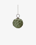 Christmas Ball Decorations - Olive Green, Round. Set of 6.
