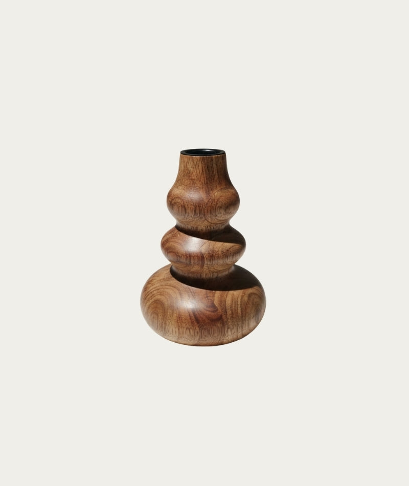 Abha Candlestick Holder - Wood