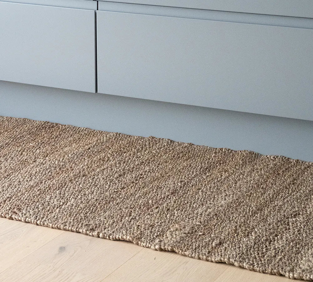 Naset Silver Natural Walkway Runner Mat - 80 x 300cm