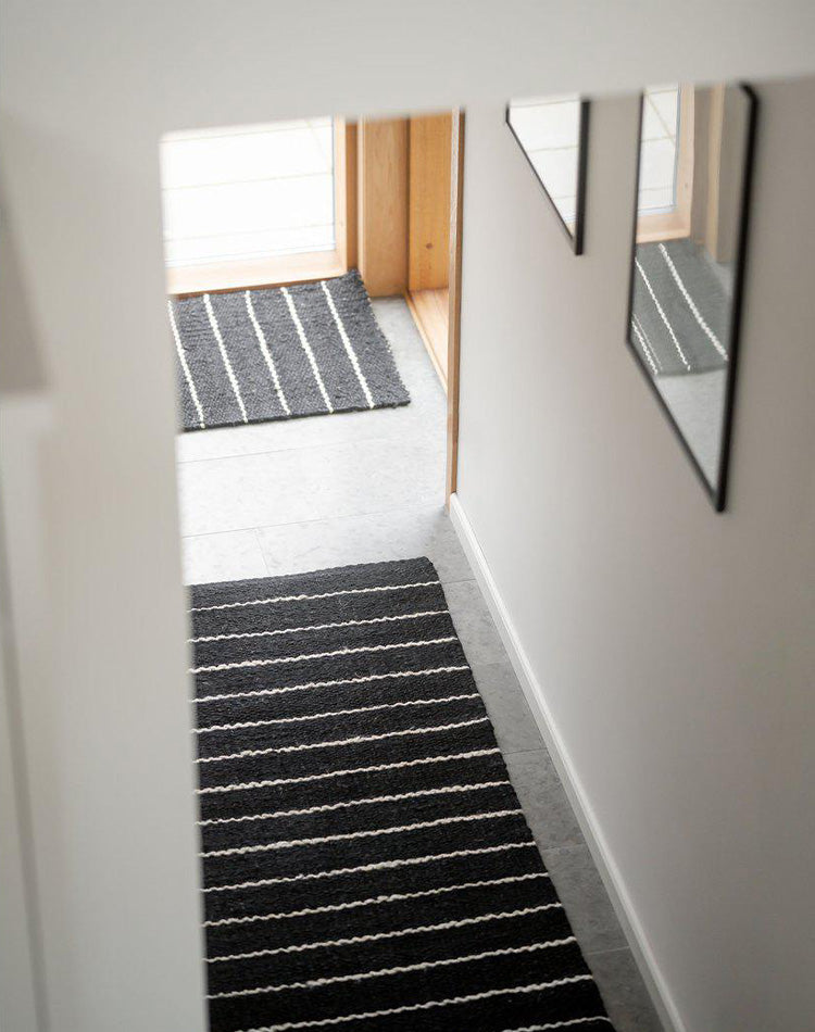 Naktum Walkway Runner Mat - Black/White, 80 x 200cm